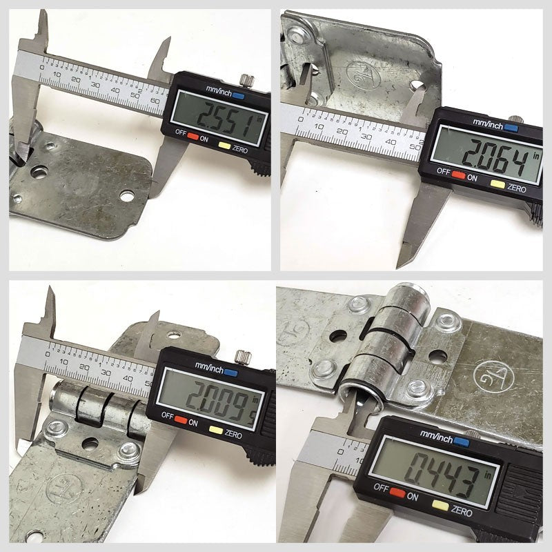 6X Metallic Roll Up End Hinge+2" Nylon Roller For Freight Trailer Roll Up Door-Door Systems-BuildFastCar-BFC-TTP-MSC-HIROL-0001-X6