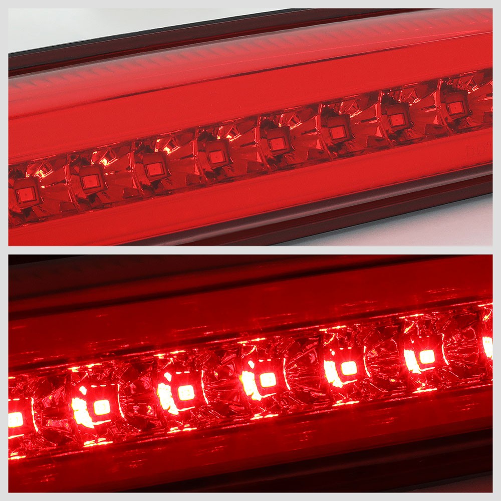 Full LED Tailgate Brake Light Red Len Chrome Housing For 03-06 Ram 2500 3500