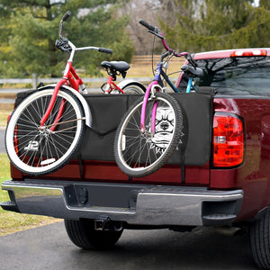 J2 Univeral Rear Bicycle Loop Tail Gate Cover w/Pouch 62" W x 17" H For Pickup
