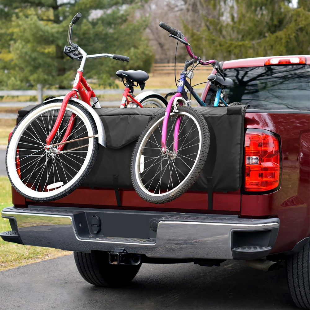 Universal Black Rear Bicycle Loop Tail Gate Cover 61" W x 17" H For Pickup Truck