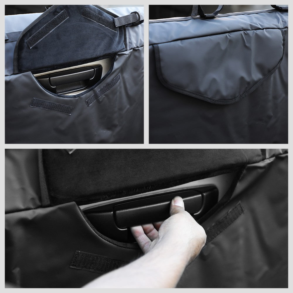 Universal Black Rear Bicycle Loop Tail Gate Cover 61" W x 17" H For Pickup Truck