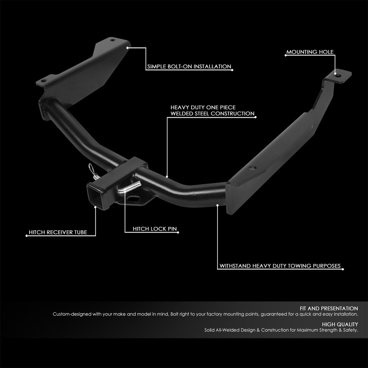2" Square Class-3 Trailer Tow Hitch Receiver 98-03 Dodge Durango DN BFC-HTRS-N0006