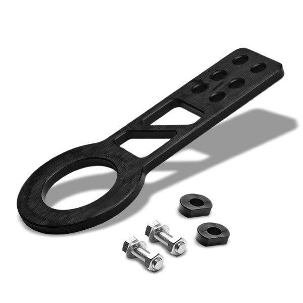 2.25" Front Black Billet Style Aluminum Racing Tow Hook Kit For USDM/JDM Model-Exterior-BuildFastCar