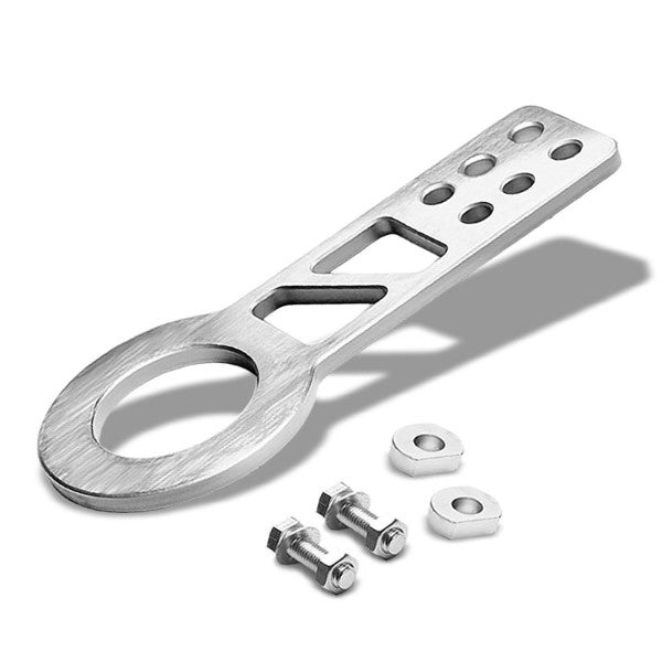 2.25" Front Silver Billet Style Aluminum Racing Tow Hook Kit For USDM/JDM Model-Exterior-BuildFastCar