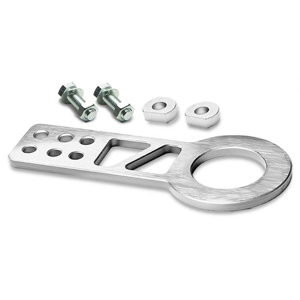 2.25" Front Silver Billet Style Aluminum Racing Tow Hook Kit For USDM/JDM Model-Exterior-BuildFastCar