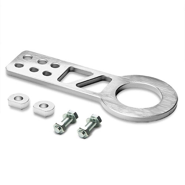 2.25" Front Silver Billet Style Aluminum Racing Tow Hook Kit For USDM/JDM Model-Exterior-BuildFastCar