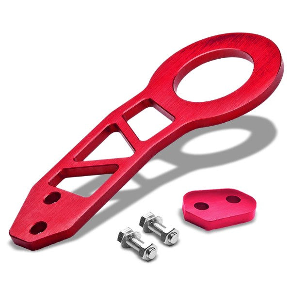 2.25" Rear Red Billet Style Aluminum Racing Tow Hook Kit For USDM/JDM Model-Exterior-BuildFastCar