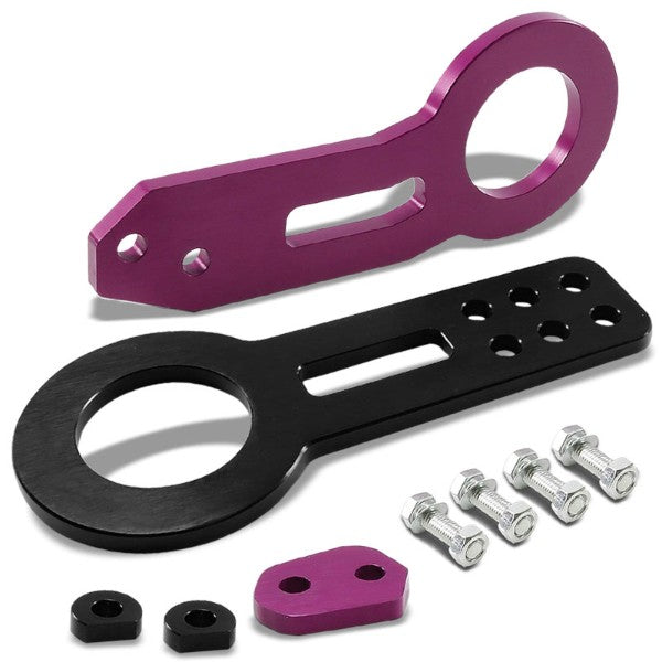 2.45" Front/Rear Black/Purple Billet Aluminum Racing Tow Hook For USDM/JDM Model-Exterior-BuildFastCar