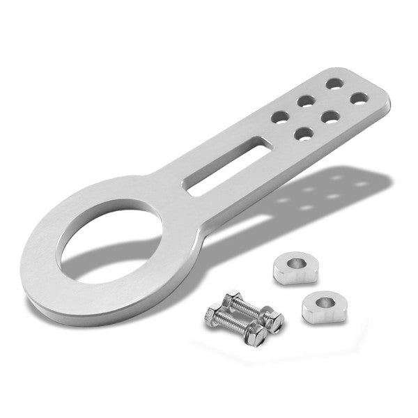 2.45" Front Silver Billet Style Aluminum Racing Tow Hook Kit For USDM/JDM Model-Exterior-BuildFastCar