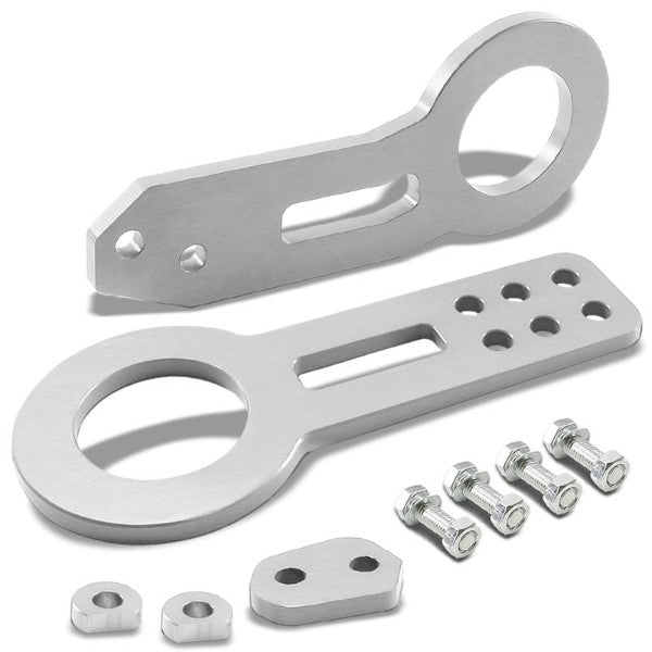 2.45" Front/Rear Silver Billet Style Aluminum Racing Tow Hook For USDM/JDM Model-Exterior-BuildFastCar