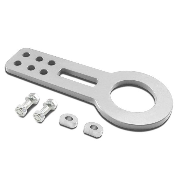 2.45" Front Silver Billet Style Aluminum Racing Tow Hook Kit For USDM/JDM Model-Exterior-BuildFastCar