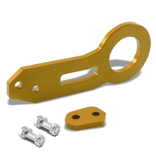 2.45" Rear Gold Billet Style Aluminum Racing Tow Hook Kit For USDM/JDM Model-Exterior-BuildFastCar