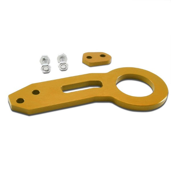 2.45" Front/Rear Black/Gold Billet Aluminum Racing Tow Hook For USDM/JDM Model-Exterior-BuildFastCar