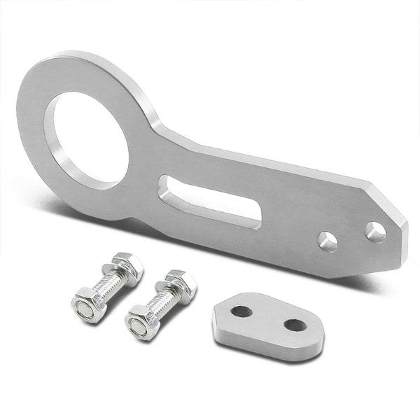 2.45" Rear Silver Billet Style Aluminum Racing Tow Hook Kit For USDM/JDM Model-Exterior-BuildFastCar