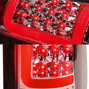 Chrome/Clear Lens White 3D LED C Bar Tail Lights For Chevy/GMC 89-01 C/K Series-Exterior-BuildFastCar