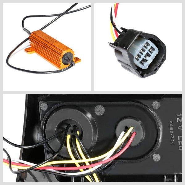 Clear Lens Chrome Housing Red/White 3D LED Tail Lights For 07-18 Jeep Wrangler-Lighting-BuildFastCar