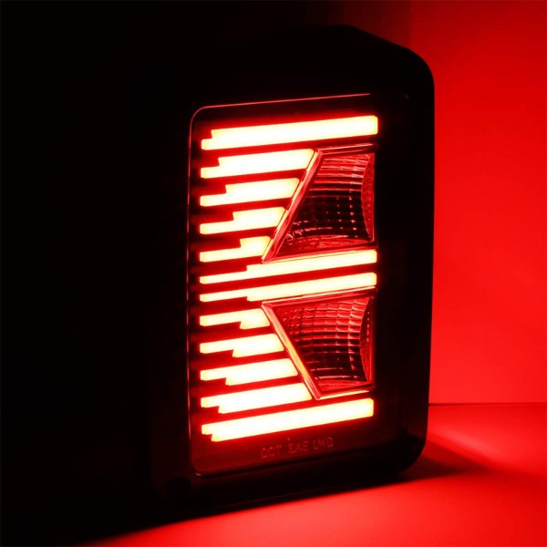 Smoke Lens Chrome Housing Red/White 3D LED Tail Lights For 07-18 Jeep Wrangler-Lighting-BuildFastCar