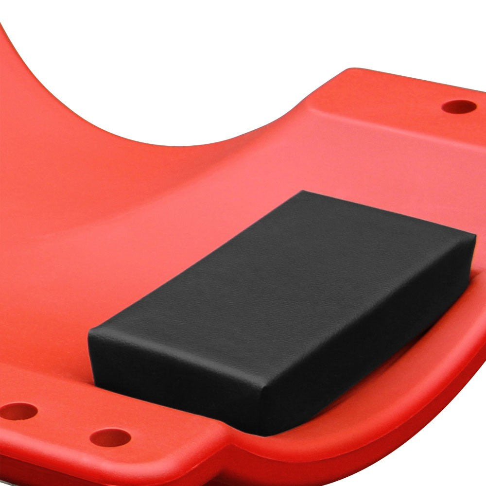 Red 40" X 19" Low Profile Automotive Repair Rolling Creepers w/Padded Headrest