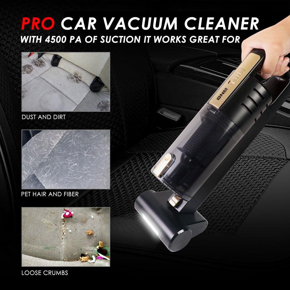 Black/Gold 7.4V High Power Cordless Portable Handheld Style Mini Vacuum Cleaner