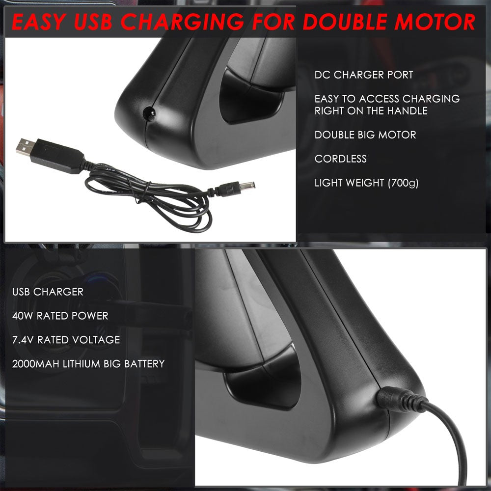 Black/Gold 7.4V High Power Cordless Portable Handheld Style Mini Vacuum Cleaner