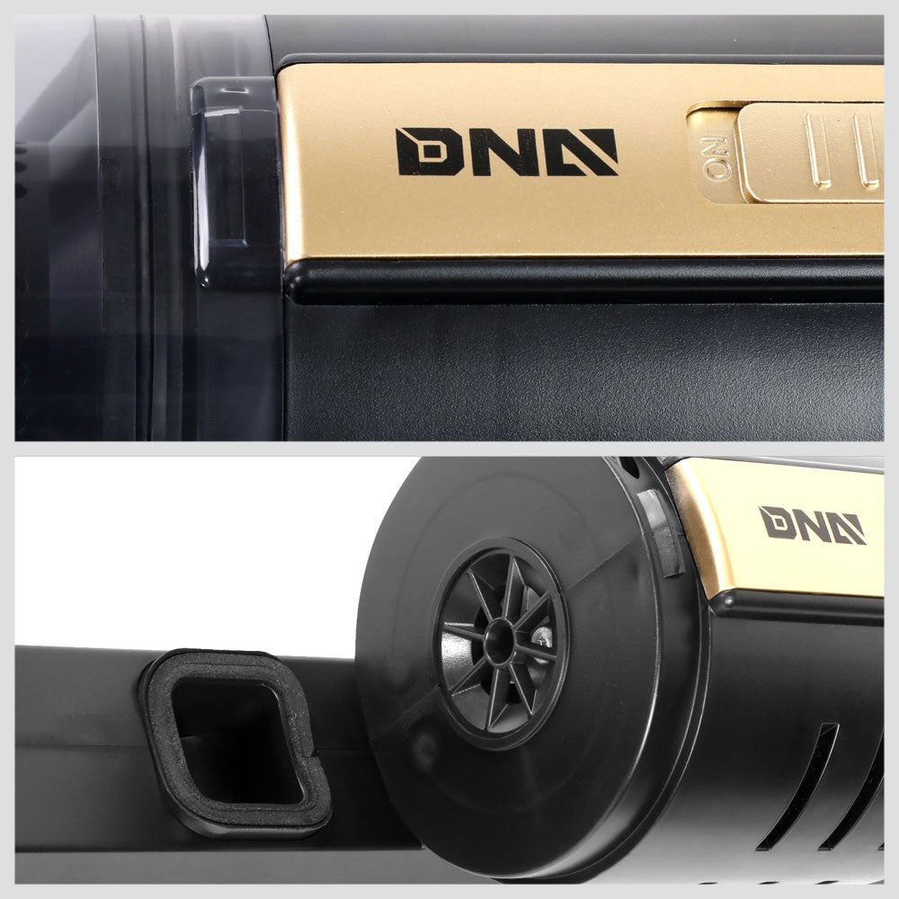 Black/Gold 7.4V High Power Cordless Portable Handheld Style Mini Vacuum Cleaner