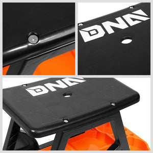 DNA Orange 23" X 13.5" X 10.5" 14.5" Seat Rolling Stool Chair w/Tool Tray