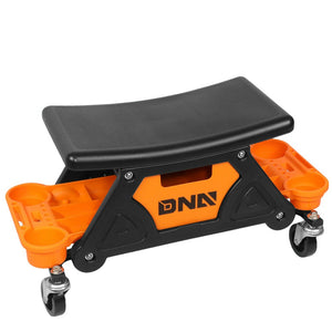 DNA Orange 25.5" X 13" X 12" 17" Seat Rolling Stool Chair w/Tool Tray TOOLS-00189