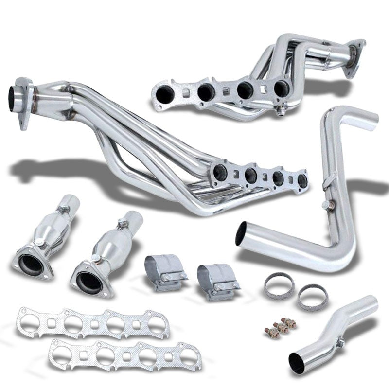 Manzo MZ-SH-0609 Exhaust Header Manifold+Downpipe 99-04 Ford F-150 5.4L V8 MZ-SH-0609