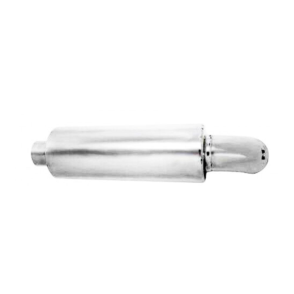 Manzo USA Stainless Steel 17.5" x 4" Exhaust Muffler Replacement w/2.75" Dropdown Tip