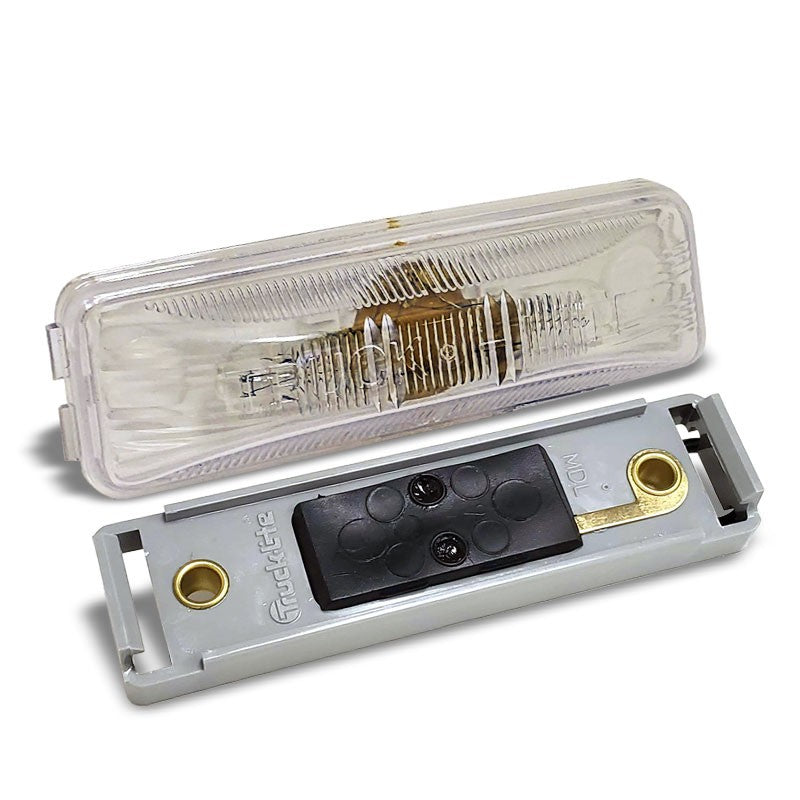 Truck-Lite 19200C 19-Series Clear Utility Marker Clearance Light+Mount Bracket-Trailer Light Parts-BuildFastCar-BFC-TTP-MCL-SMLC-19200C