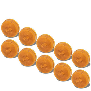 10x Truck-Lite 30200Y 30 Series PL-10 Round Yellow Marker Clearance Light Lamp-Trailer Light Parts-BuildFastCar-BFC-TTP-MCL-TRU-30200Y-X10