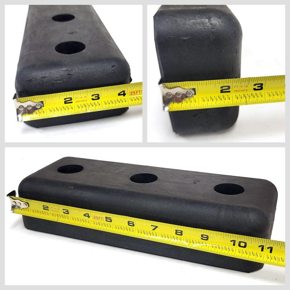 2X Rectangular 3 Hole 11-1/4" x 4-3/8" x 2-1/2" Dock Bumper Semi Truck Trailer
