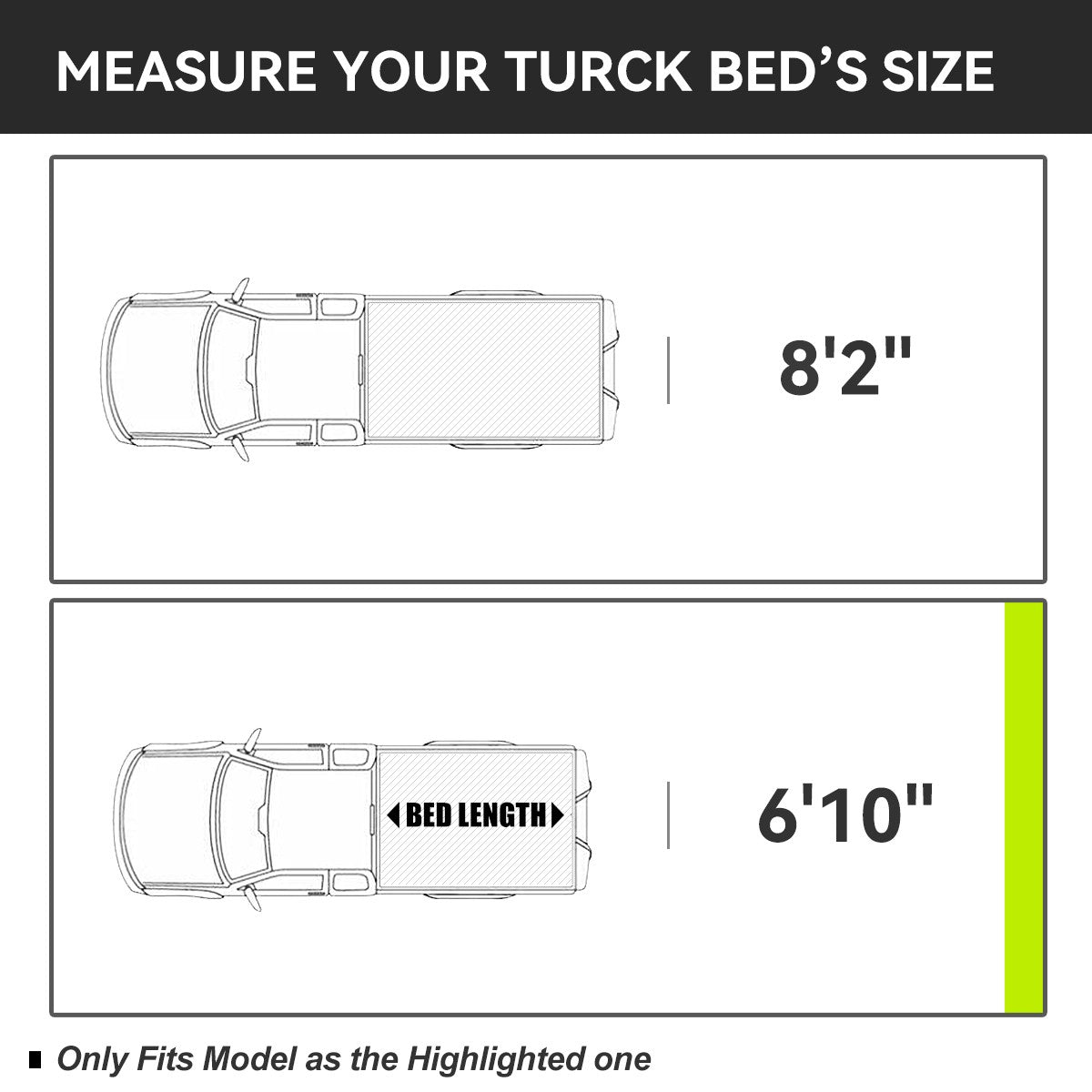 Hard 4-Fold Black Truck Tonneau Cover 17-21 F-Series SD 6.8' Bed TTC-4H-007