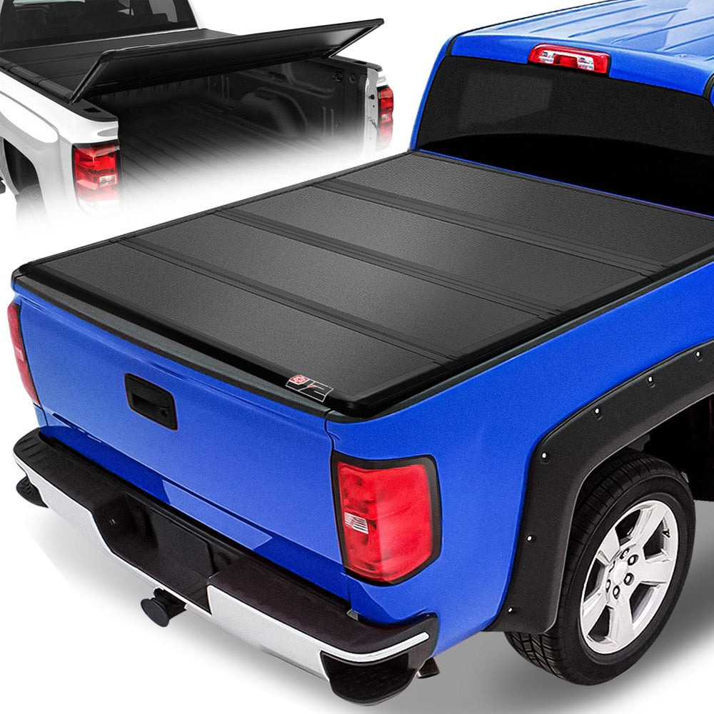 Hard 4-Fold Black Truck Tonneau Cover 88-01 Chevy C/K GMT400 6.5' Bed TTC-4H-012