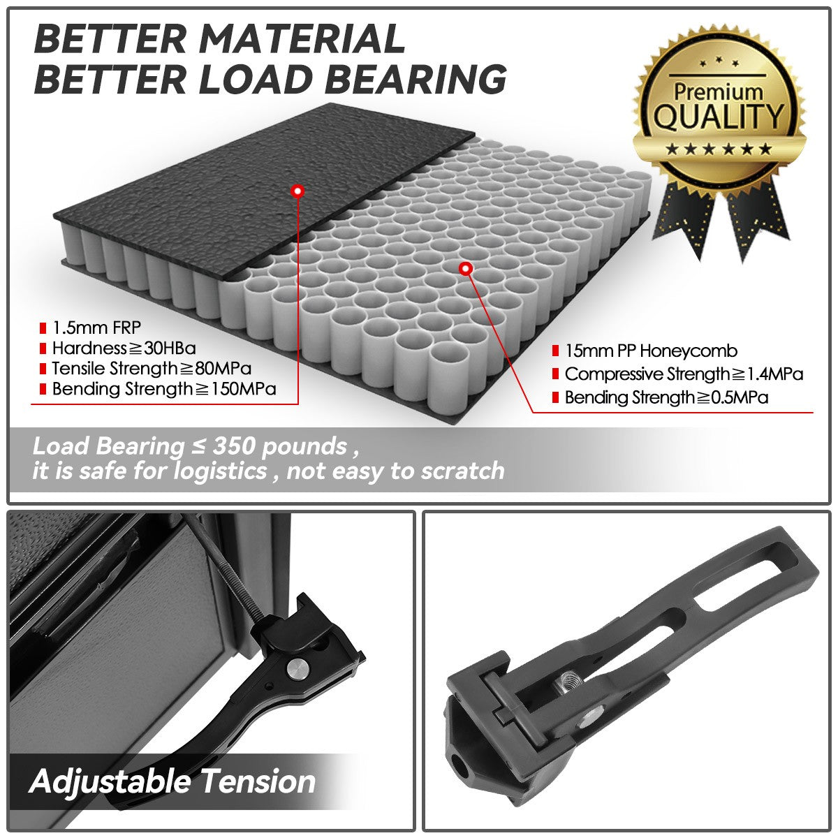 Hard 4-Fold Black Truck Tonneau Cover 88-01 Chevy C/K GMT400 6.5' Bed TTC-4H-012