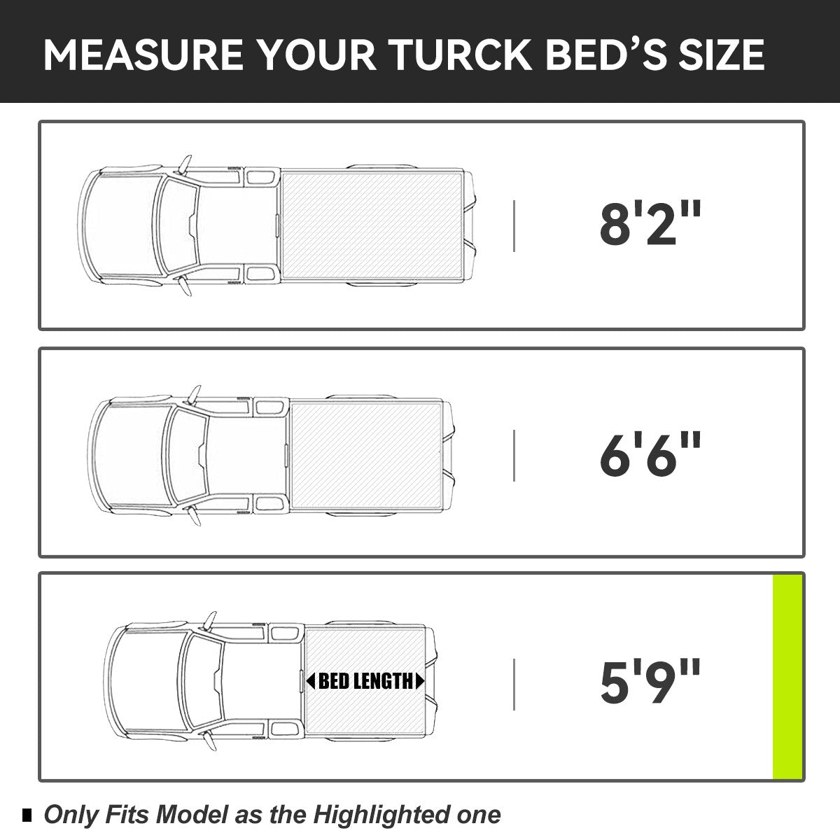 Hard 4-Fold Truck Tonneau Cover T13 04-13 Silverado 1500 5.75' Bed TTC-4H-013