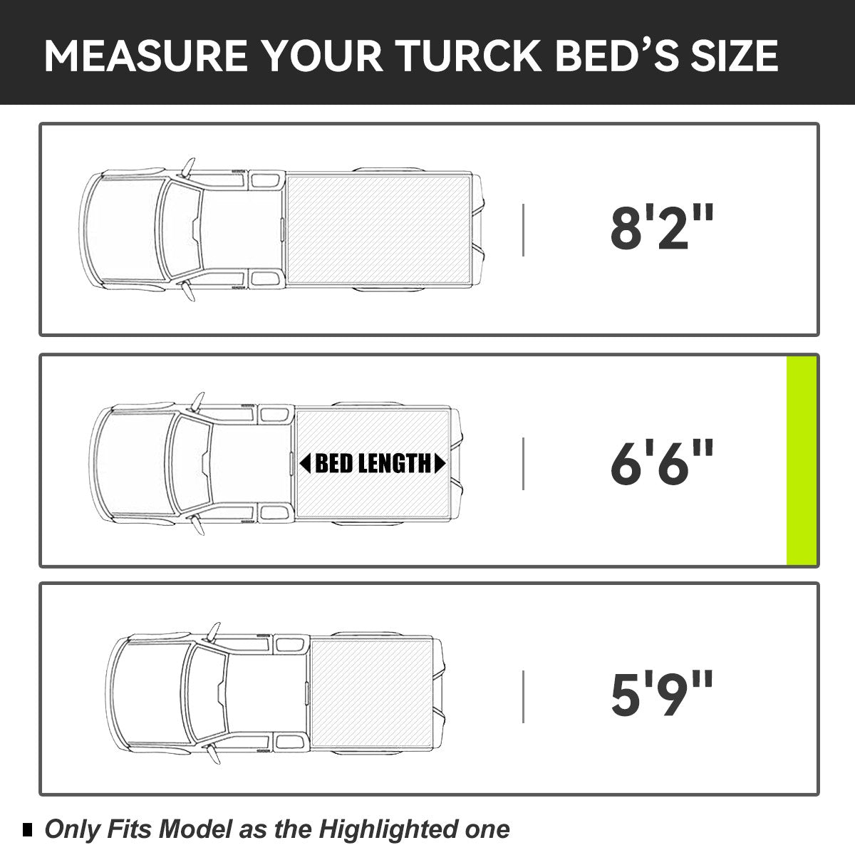 Hard 4-Fold Black Truck Tonneau Cover 99-07 Silverado Sierra 6.5' Bed TTC-4H-015