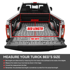 Hard 4-Fold Black Truck Tonneau Cover 17+ Titan (A61 Gen) 5' 7" Bed TTC-4H-020