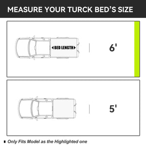 Hard 4-Fold Black Truck Tonneau Cover 16+ Tacoma (N300 Gen) 6' Bed TTC-4H-024