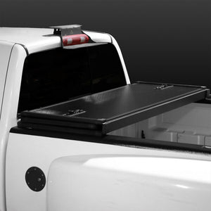 [Hard Tri 3-Fold] Black Pickup Truck Bed Tonneau Cover 05-21 Frontier 5' Bed
