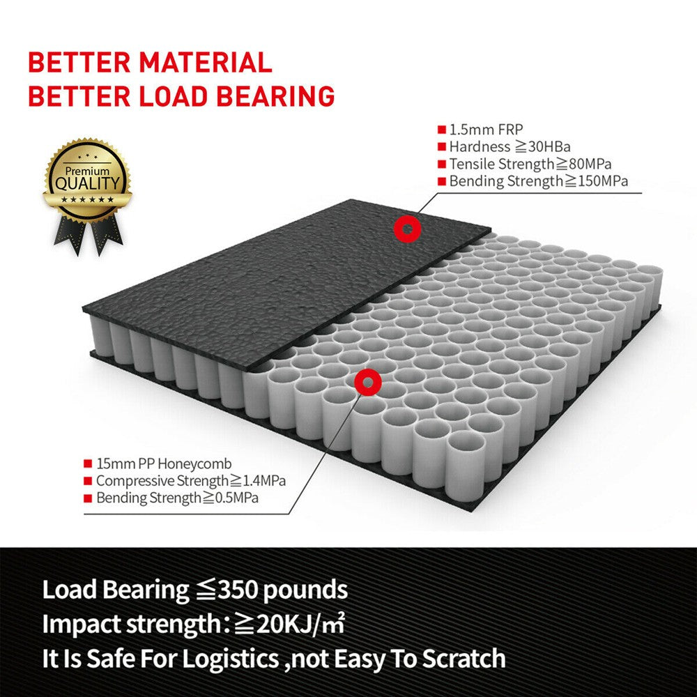 [Hard Tri 3-Fold] Pickup Truck Bed Tonneau Cover 16+ Toyota Tacoma N300 5' Bed