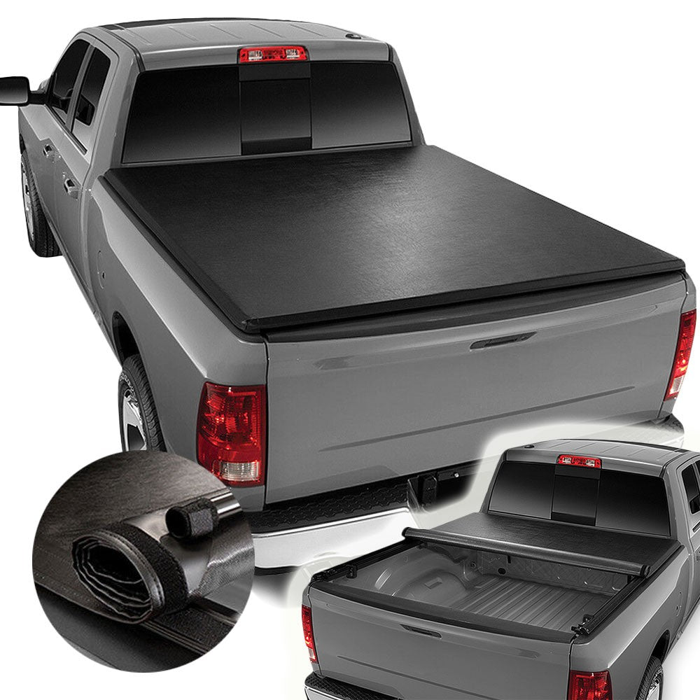Black Soft Tri-Fold Tonneau Bed Cover 19+ Ford Ranger 6' BFC-COVC-ROLL-091