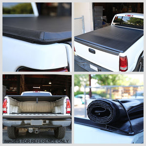 [Soft Roll-Up] Black Pickup Truck Bed Tonneau Cover 15-21 Ford F-150 5.5' Bed