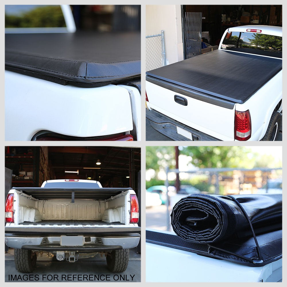 [Soft Roll-Up] Black Pickup Truck Bed Tonneau Cover For 19-23 Ford Ranger 6' Bed (USDM T6)