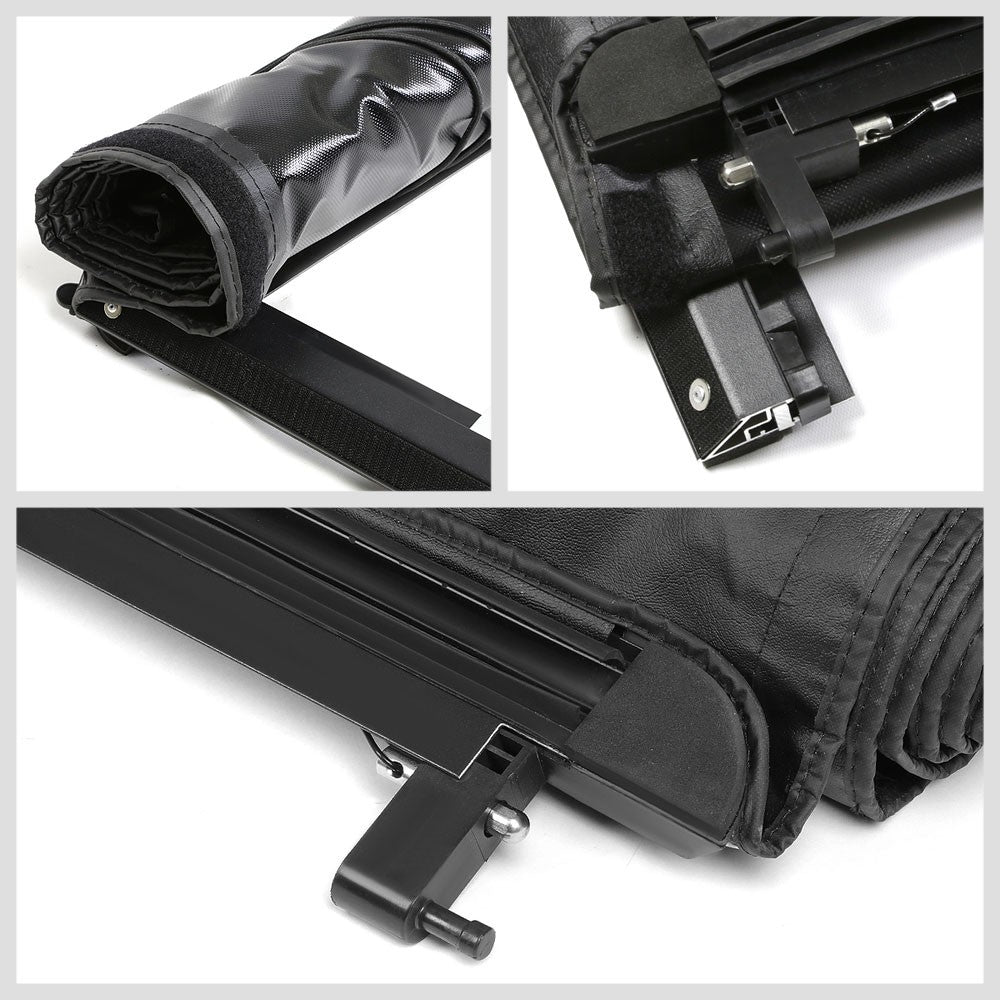 [Soft Roll-Up] Black Pickup Truck Bed Tonneau Cover For 19-23 Ford Ranger 6' Bed (USDM T6)