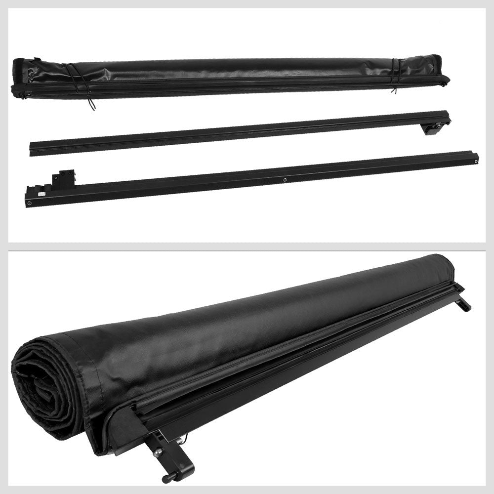 [Soft Roll-Up] Black Pickup Truck Bed Tonneau Cover For 19-23 Ford Ranger 6' Bed (USDM T6)