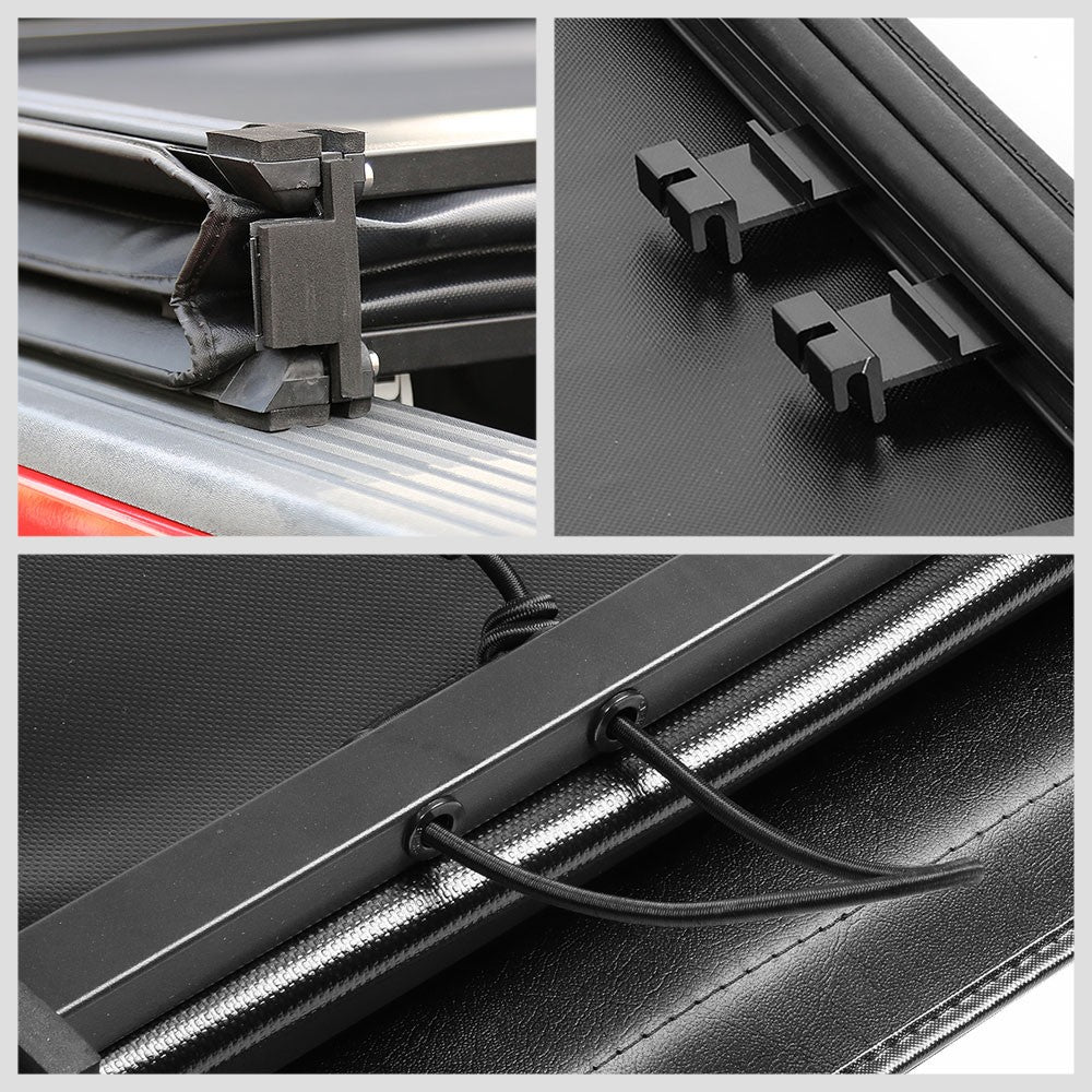 [Soft Tri 3-Fold] Black Truck Bed Tonneau Cover 15-19 Colorado 5' Bed w/o Rail