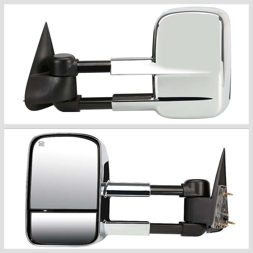 Left/Right Chrome Towing Side Mirror Manual Adjustment for 02-06 Escalade