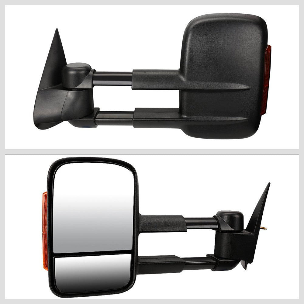 Left/Right Towing Side Mirror Manual Adjustment LED Turn Signal for 00-06 Tahoe