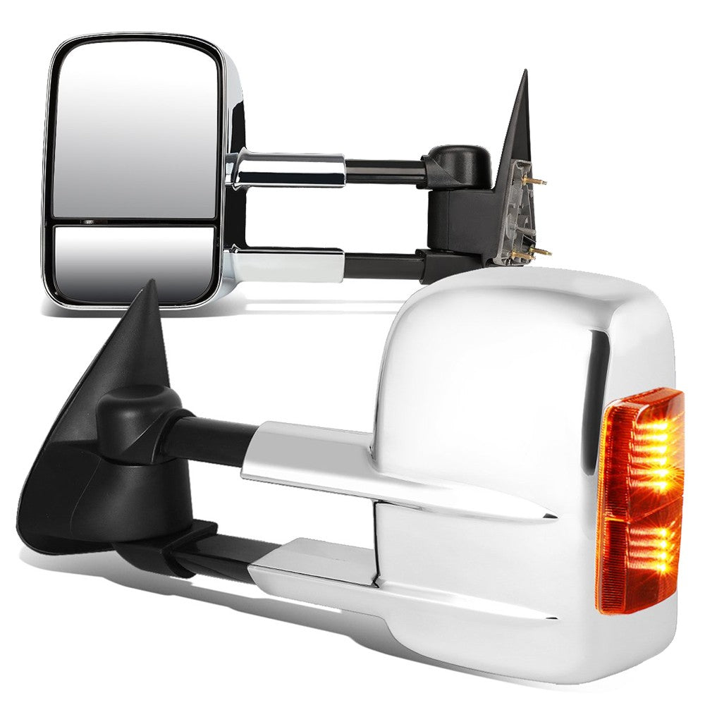 Left/Right Towing Side Mirror Manual LED Turn Signal 02-06 Escalade BFC-VMIR-001-T666-CH-AM